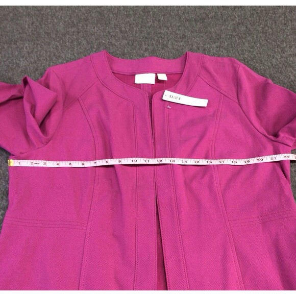 Chico’s Alicia Textured Women's Hook Closure Jacket Size 3 XL Ultra Violet BNWT - Picture 3 of 6